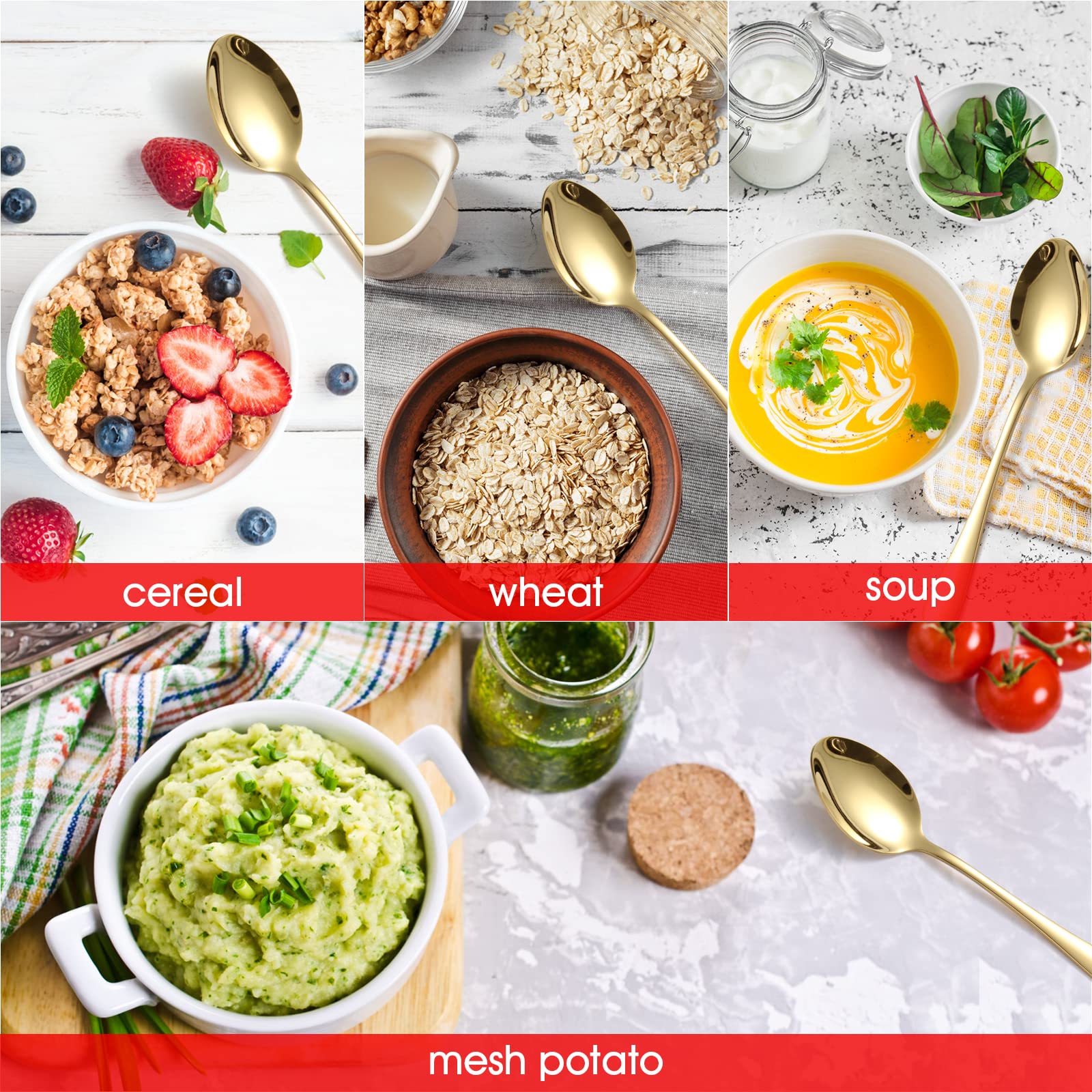 16-Piece Gold Forks And Spoons Silverware Set,Stainless Steel Flatware Cutlery For Kitchen Home Restaurant, Dinner Fork And Tabl